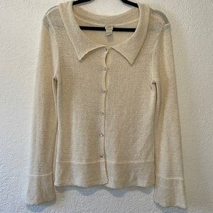 J. Jill Silk Blend Knit Cardigan